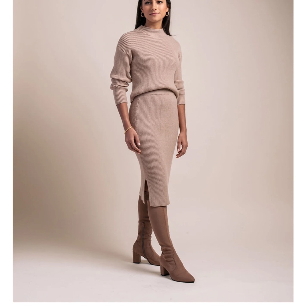 Edited Pieces Skirt and Sweater Set